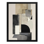 Cuadro Dormitorio Living Boho Arte Abstracto Borde Urbano Marco Negro