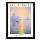 Cuadro Dormitorio Living Claude Monet Bruma De Lavanda Arte Marco Negro