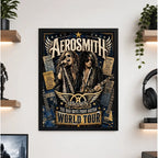 Cuadro Aerosmith Bad Boys From Boston Steven Tyler Rock Arte Marco Negro