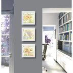 Set 3 Cuadros Flores Paris Perfume Baño Arte Decoracion
