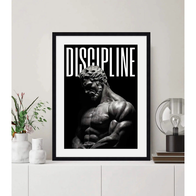 Cuadro Discipline Coach Personal Motivacional Art Decoracion Marco Negro