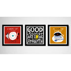 Set 3 Cuadros Cocina Pop Art Frases Cafe Comedor Decoracion