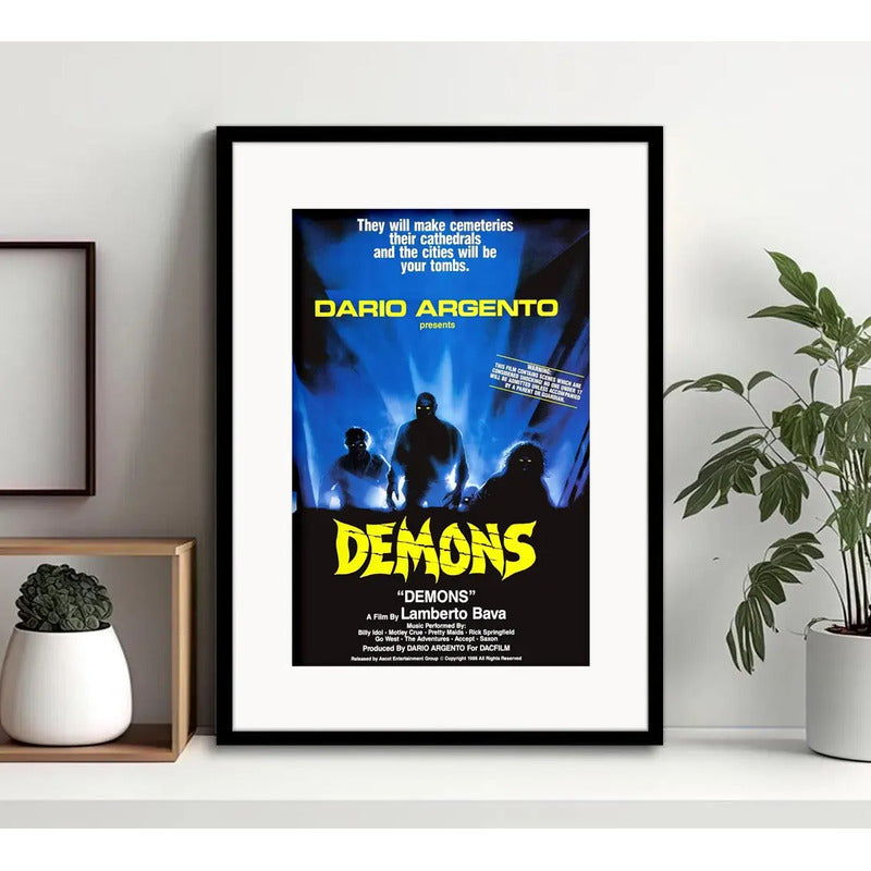 Cuadro Demons Demonio Dario Argento Pelicula Terror Paspartú Marco Negro