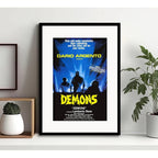 Cuadro Demons Demonio Dario Argento Pelicula Terror Paspartú Marco Negro