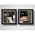 Set 2 Cuadros Batman Baño Superhéroe Comics Arte Decoracion