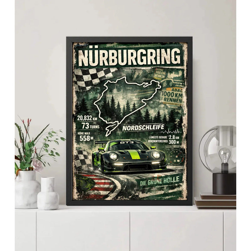 Cuadro Nürburgring Circuito Carrera Formula 1 Gp Autodromo Marco Negro