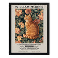 Cuadro Gato Naranja Flores William Morris Arte Exposición Gato Naranja William Morris Art Craft 5 Marco Negro