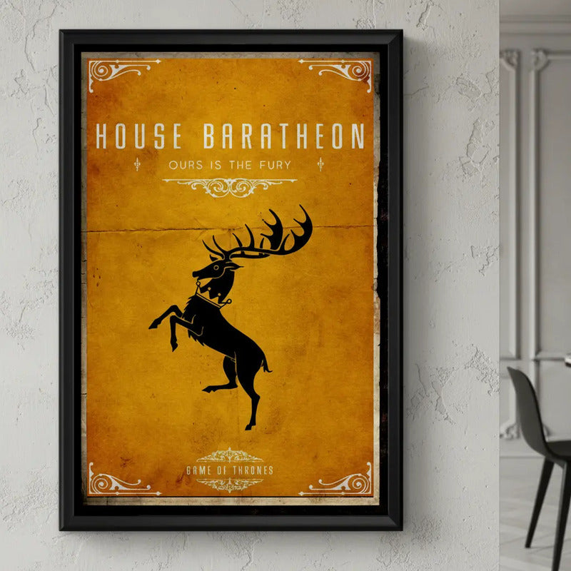 Cuadro Casas De Game Of Thrones Juego De Tronos Decoracion