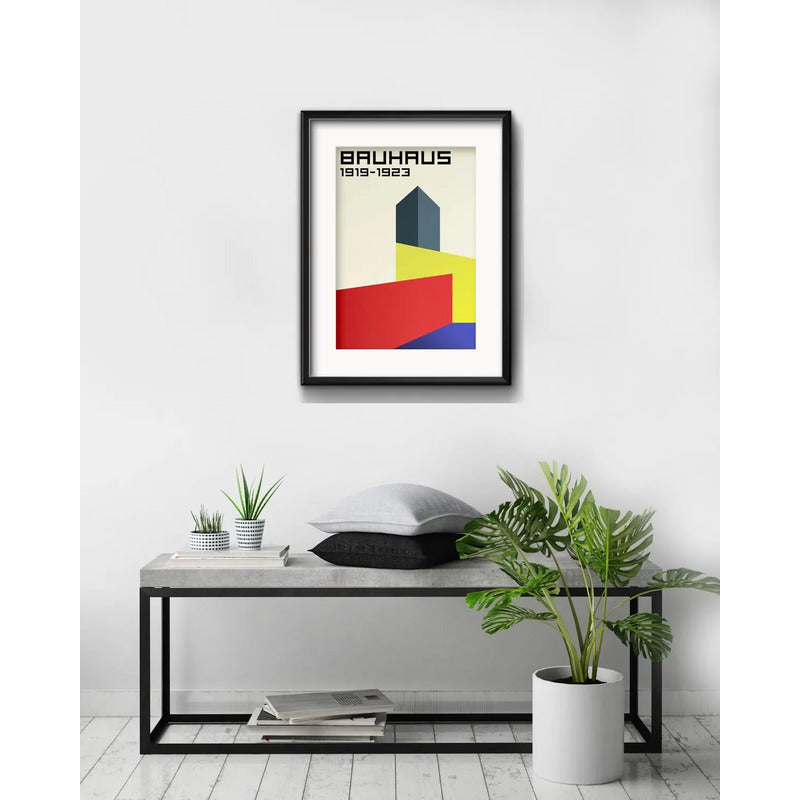 Cuadro Bauhaus Exposicion 1923 Arte Br7 53x43cm Con Paspartú Marco Negro