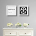 Set 2 Cuadros Vegetariano Frase Cocina Vegana Decoracion