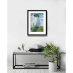 Cuadro Claude Monet Mujer Con Sombrilla Con Paspartú 53x43cm Marco Negro