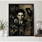 Cuadro Franz Kafka Arte Retro Obras Escritor Metamorfosis Marco Negro