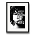 Cuadro Jim Morrison The Doors Frase Rock Decoracion Paspartú Marco Negro