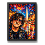 Cuadro Charly García Colors Argentina Musica Arte Colores Marco Negro