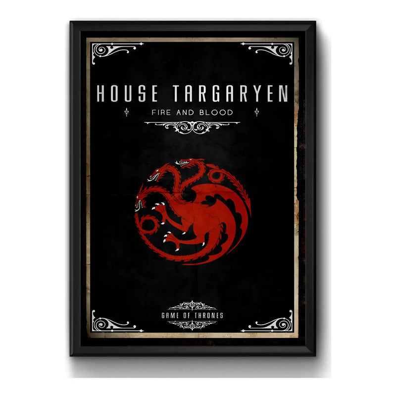 Cuadro Casas De Game Of Thrones Juego De Tronos Decoracion