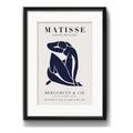 Cuadro Matisse Exposicion Abstracto Br8 53x43cm Con Paspartú Marco Negro