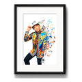 Cuadro Bruno Mars Colors Musica Decoracion Con Paspartú Marco Negro
