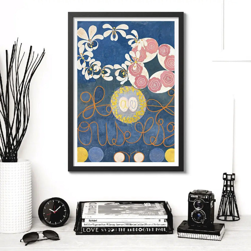 Cuadro Hilma Af Klint Pinturas Abstracto Arte Decoracion Group Iv Childhood Marco Negro