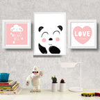 Set 3 Cuadros Dream Big Frase Luna Star Dormitorio Infantil