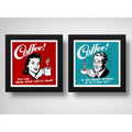 Set 2 Cuadros Café Retro Pop Art Frases Cocina Decoracion