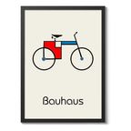 Cuadro Bauhaus Arte Objectos Formas Geometricas Colores Bicicleta Marco Negro