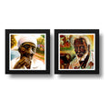 Set 2 Cuadros Pareja Pretos Velhos Arte Umbanda Decoracion