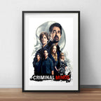 Cuadro Criminal Minds Mentes Criminales Serie Con Paspartú Marco Negro