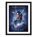 Cuadro Michael Jackson Eternal Icon Musica Pop Rock Arte Marco Negro