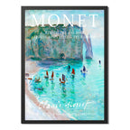 Cuadro Dormitorio Living Claude Monet Barcos Pesca Puerto Marco Negro