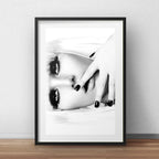Cuadro Fashion Moda Blanco Y Negro Salón Decoración Paspartú