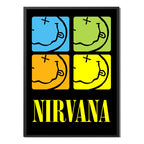 Cuadro Nirvana Smile Sonrisa Rock Grunge Musica Decoracion Marco Negro