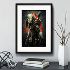 Cuadro Predator Yautja Depredador Pelicula Cine Con Paspartú Marco Negro