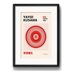 Cuadro Yayoi Kusama Arte Tokio 1987 53x43cm Con Paspartú Marco Negro