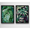 Set 2 Cuadros Hojas Plantas Monstera Botanico Decoracion