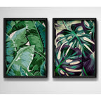 Set 2 Cuadros Hojas Plantas Monstera Botanico Decoracion