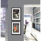 Set 2 Cuadros Heroes Baño Batman Mujer Maravilla Paspartú