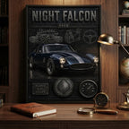 Cuadro Porsche 911 Cupe Clasico Arte 3d Auto Decoracion Marco Negro
