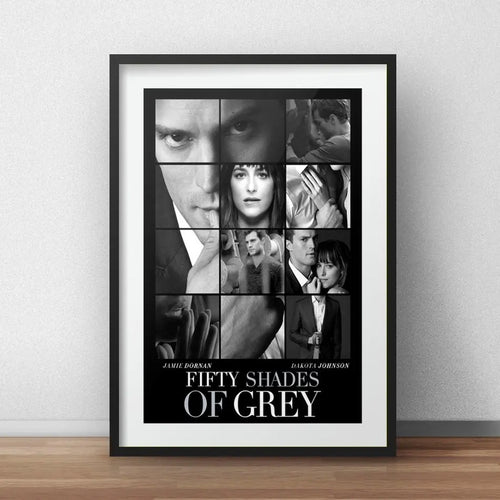 Cuadro 50 Sombras De Grey Pelicula Decoracion Con Paspartú Marco Negro