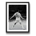 Cuadro Cristiano Ronaldo Cr7 Foto Iconica Fútbol Deporte Marco Negro