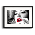 Cuadro Fashion Moda Blanco Y Negro Salón Decoración Paspartú
