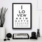 Cuadro Test Visual Frase Amor Love Regalo Decoracion