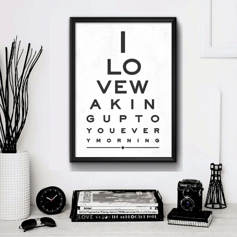 Cuadro Test Visual Frase Amor Love Regalo Decoracion