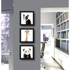 Set 3 Cuadros Panda Jirafa Perro Chicle Animales Decoracion