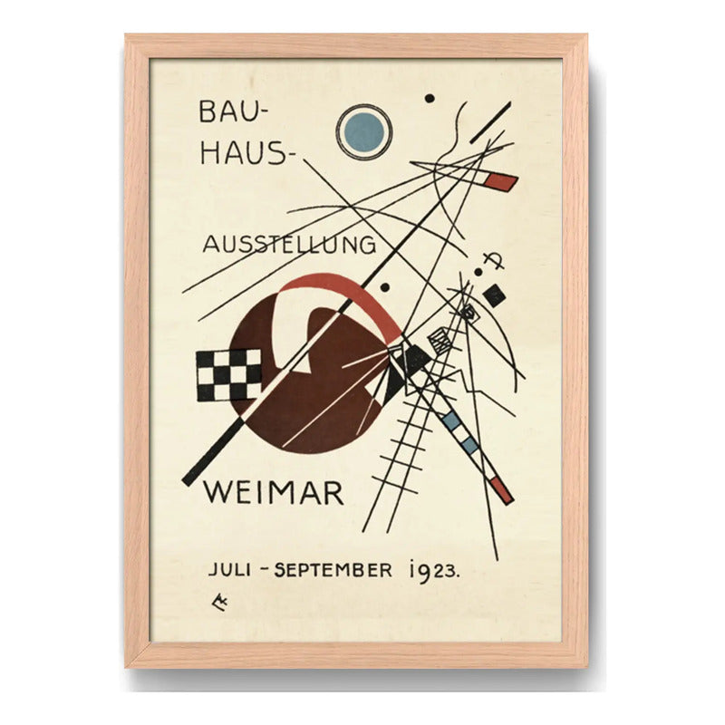 Cuadro Bauhaus Weimar 1923 Avant-garde Abstracto Marco Oak Marco Marrón Claro