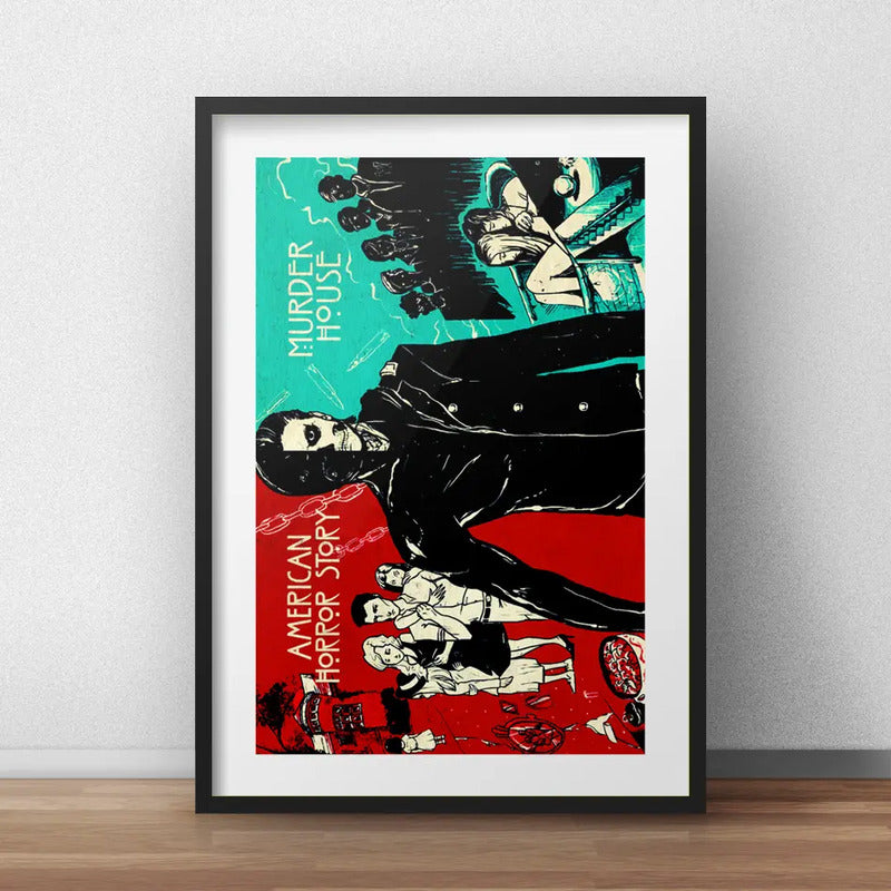 Cuadro American Horror Story Murder House Serie Con Paspartú Marco Negro