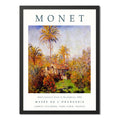 Cuadro Dormitorio Living Claude Monet Granja Bordighera Farm Marco Negro