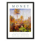 Cuadro Dormitorio Living Claude Monet Granja Bordighera Farm Marco Negro