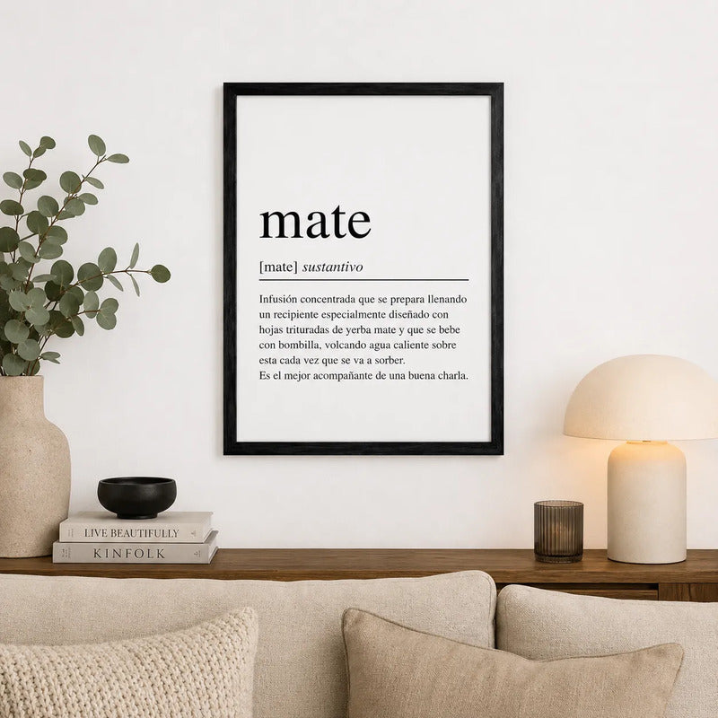 Cuadro Mate Definicion Significado Decoracion Casa Hogar Marco Negro
