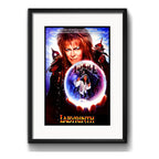 Cuadro Laberinto David Bowie Pelicula 53x43cm Con Paspartú Marco Negro