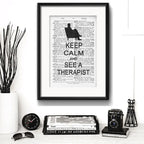 Cuadro Psicología Psiquiatría Keep Calm Decor Con Paspartú Marco Negro